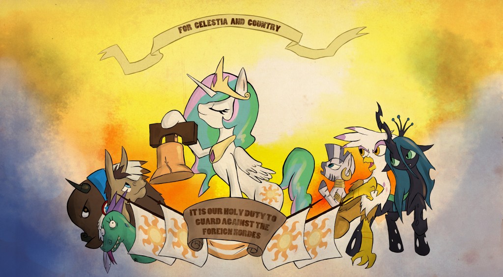 222267__UNOPT__safe_princess-celestia_crossover_queen-chrysalis_zecora_gilda_crackle_artist-juanrock_50e32fd3a4c72d452b000e65.jpeg